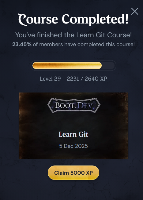 boot.dev Git gud! Git course complete