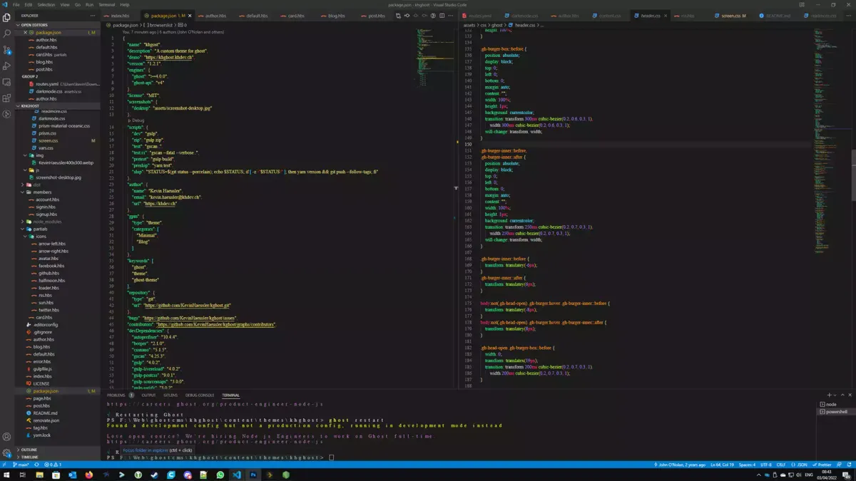 KHGhost Theme v1.0.0