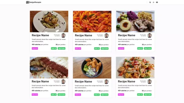 Planning a Recipe Website
